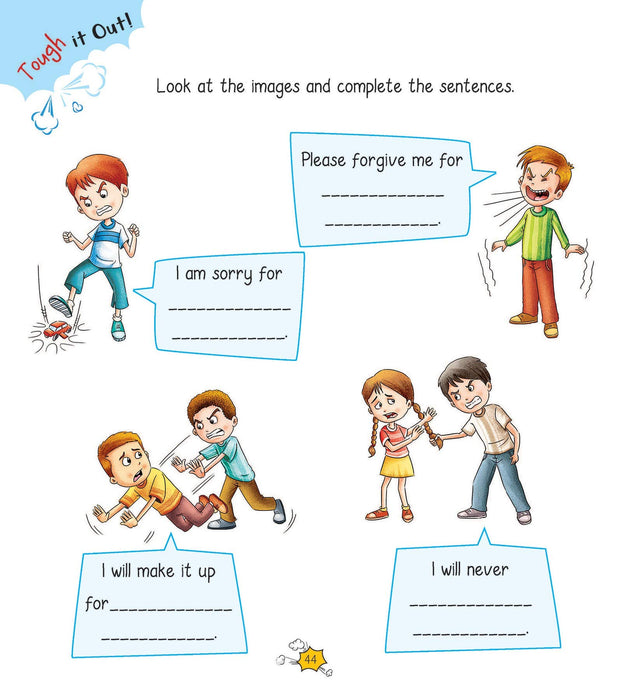 Angster Gangster (Tough It Out!) : Best Stress Busters Book & Worksheet For Kids