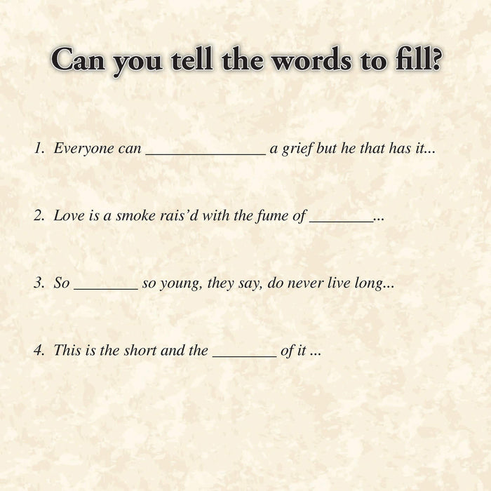 Bard-It: Words, Words, Mere Words, No Matter From The Heart? (What's In A Name)