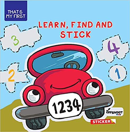 Learn, find and Stick: Sticker Book For Toddlers Ages 3 to 5