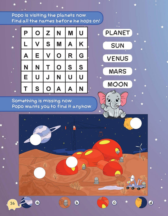 (Popo loves space. Do you?) Learning Space and Fun Activity Book For Children & Young Adults