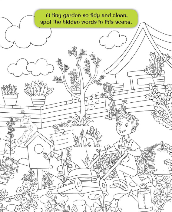 Everyday Things Activity Book For Kids & Young Adult - Indoor and Outdoor Scenes